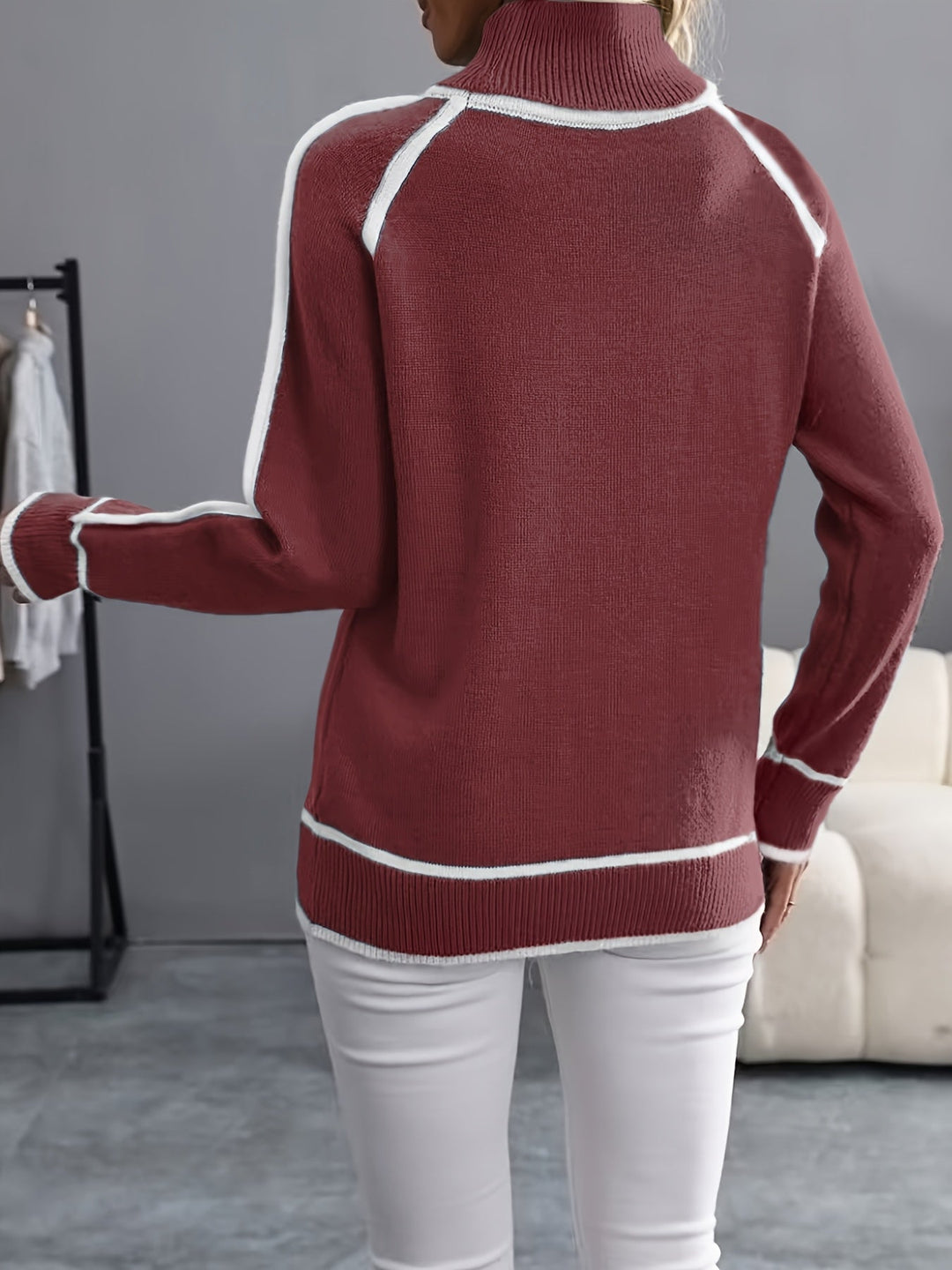 Janice - Pullover mit hohem Kragen