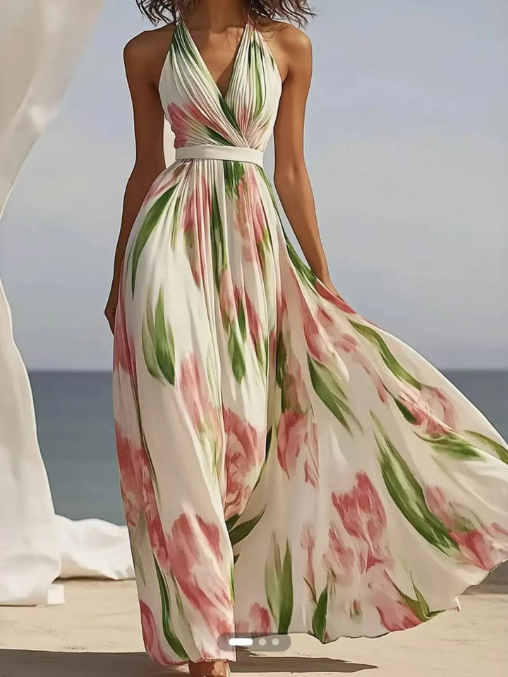 Halsey - Maxikleid mit Blumenmuster und Neckholder