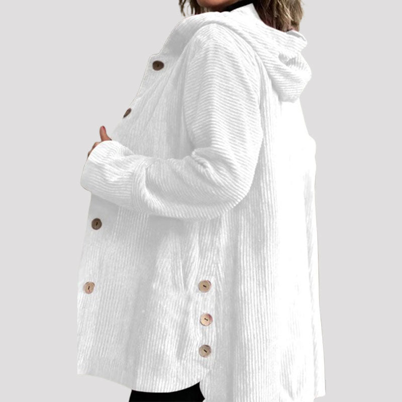 Jaze - Lässige Cord-Hoodie-Jacke für den Herbst