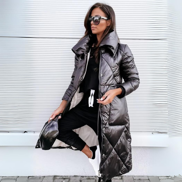Nicola – Lange gesteppte Baumwolljacke