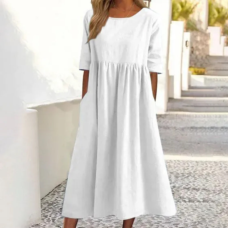 Sophie - Leinen- und Baumwollkleid