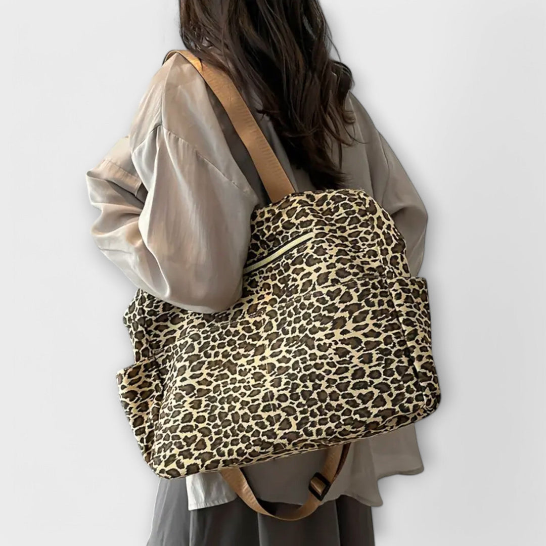 Idris - Leopardenmuster Canvas Umhängetasche
