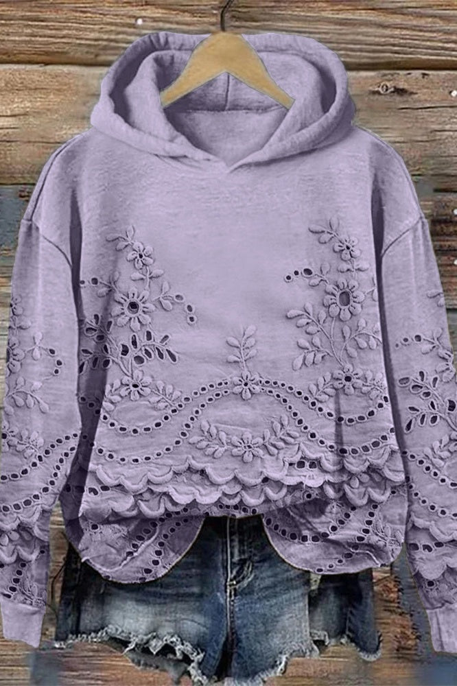 Nyssa - Kapuzensweatshirt in Pizzo Prato