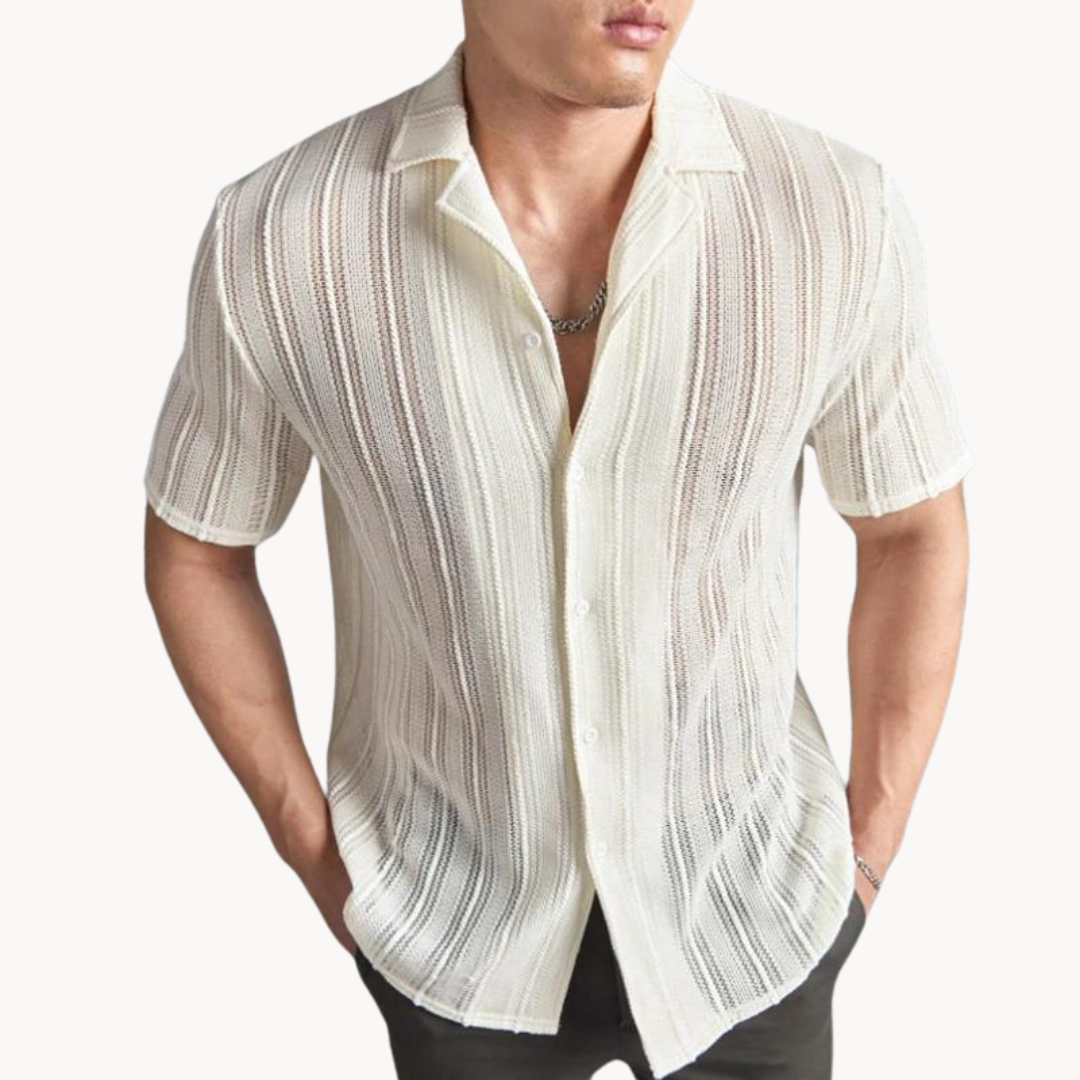 Holden - Auffälliger Streifen Häkelshirt