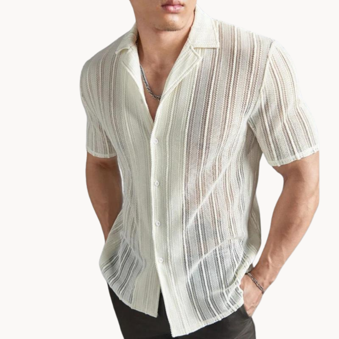 Holden - Auffälliger Streifen Häkelshirt
