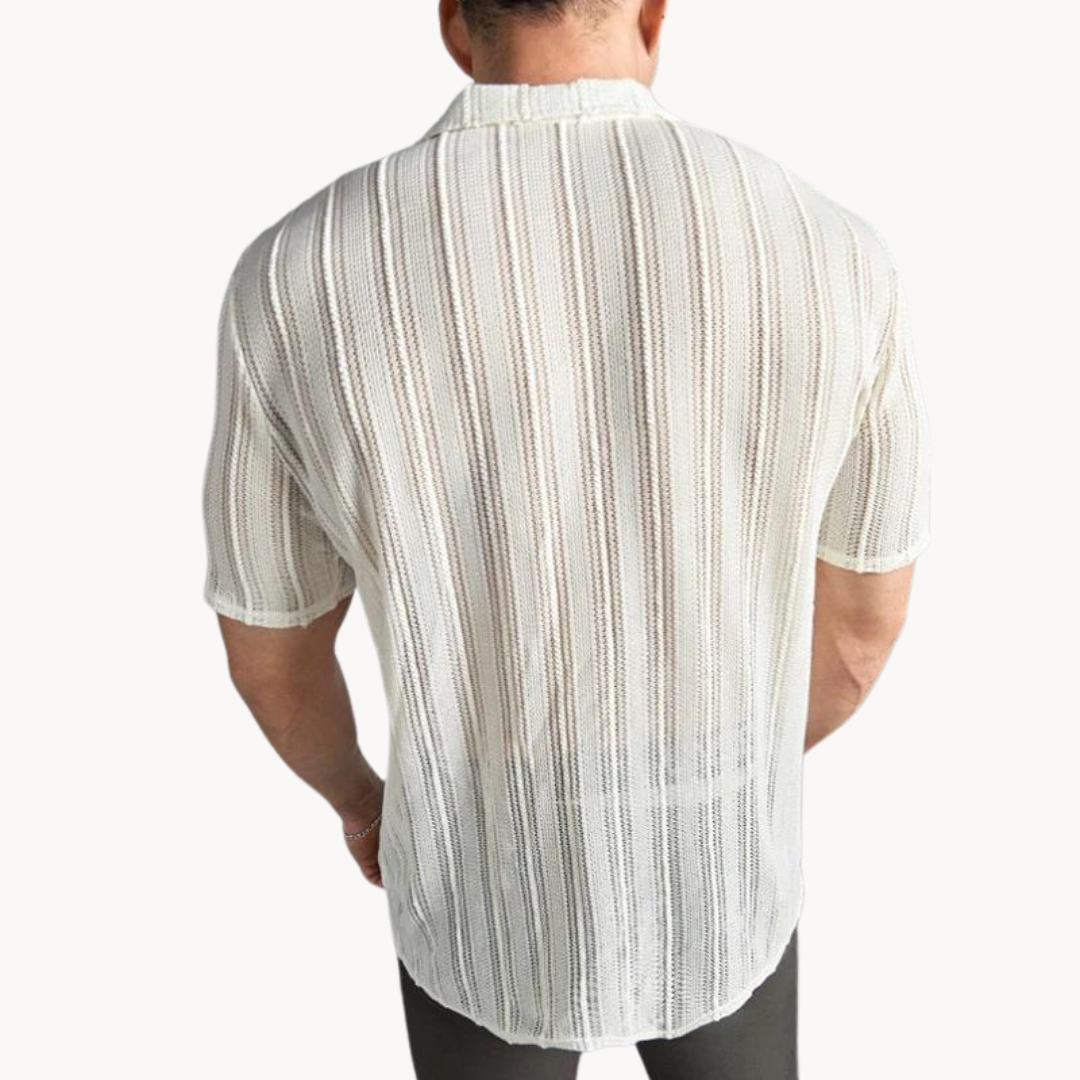Holden - Auffälliger Streifen Häkelshirt