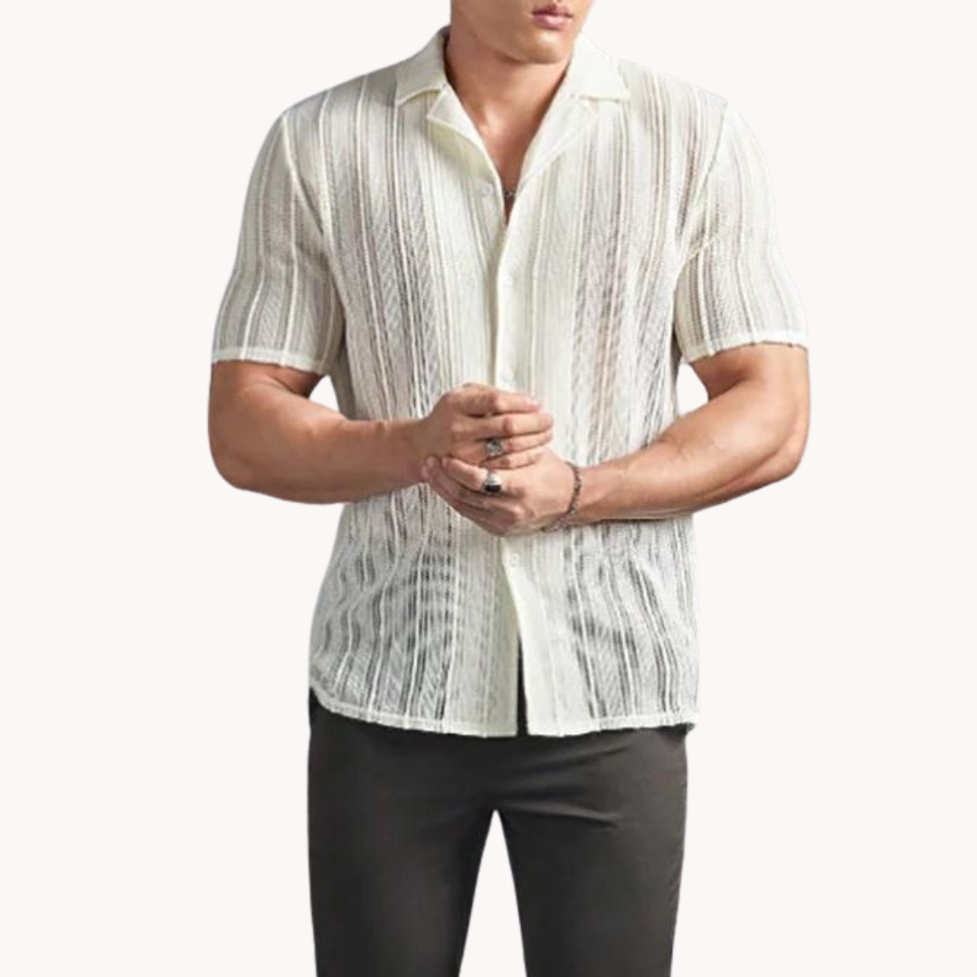Holden - Auffälliger Streifen Häkelshirt