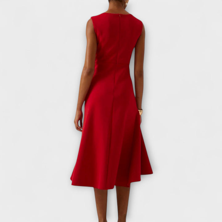 Juliette – Asymmetrisches Drapiertes Midikleid
