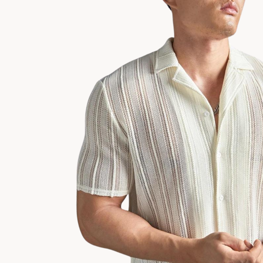 Holden - Auffälliger Streifen Häkelshirt