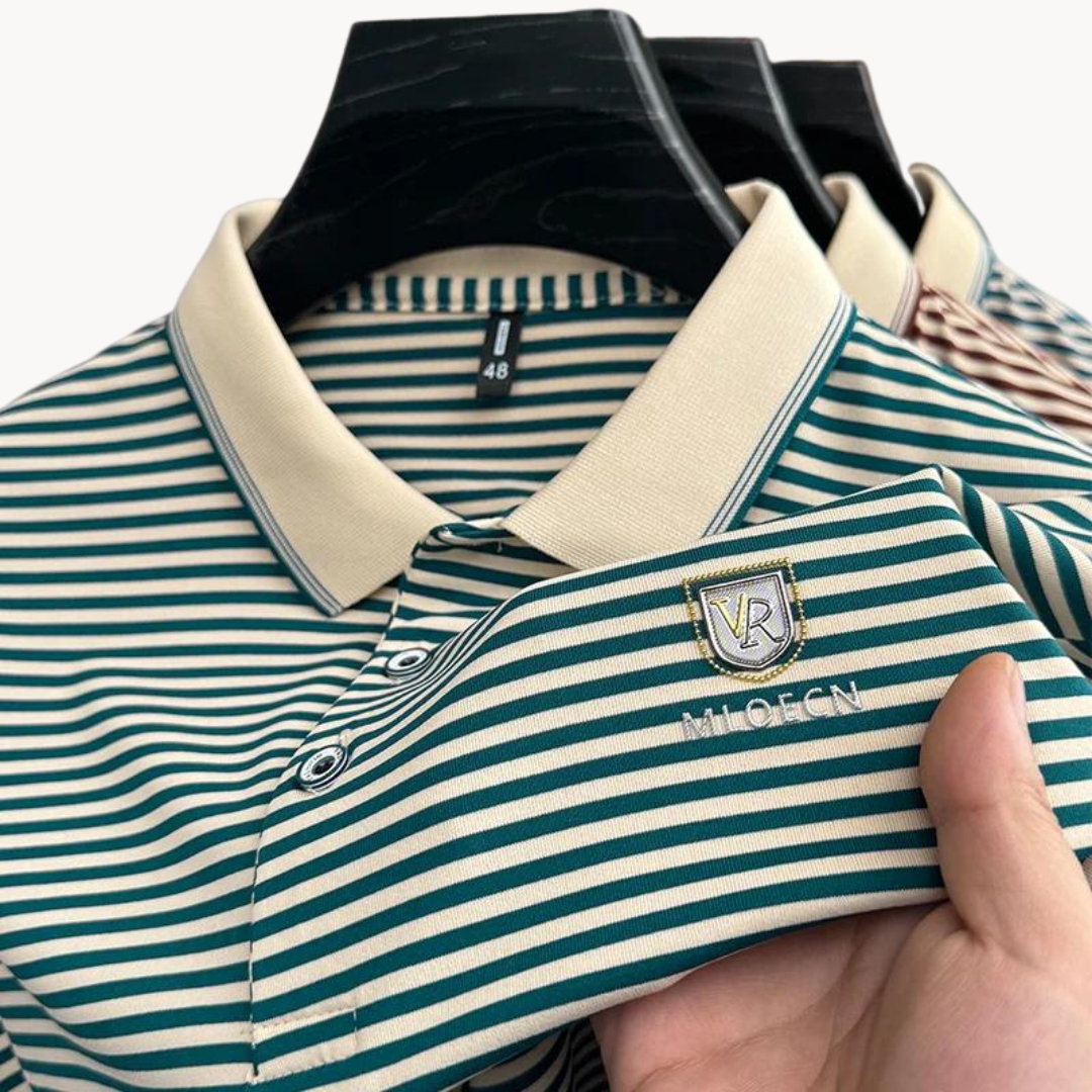 Maurice - Schlankes Kurzarmshirt Striped Polo