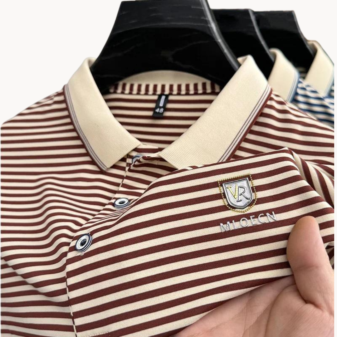 Maurice - Schlankes Kurzarmshirt Striped Polo