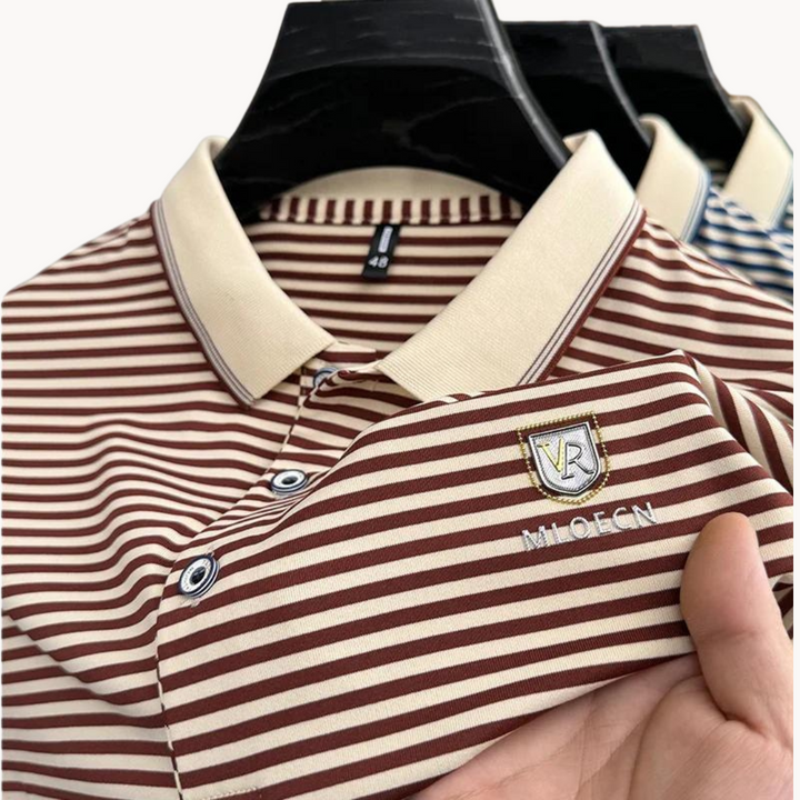 Maurice - Schlankes Kurzarmshirt Striped Polo