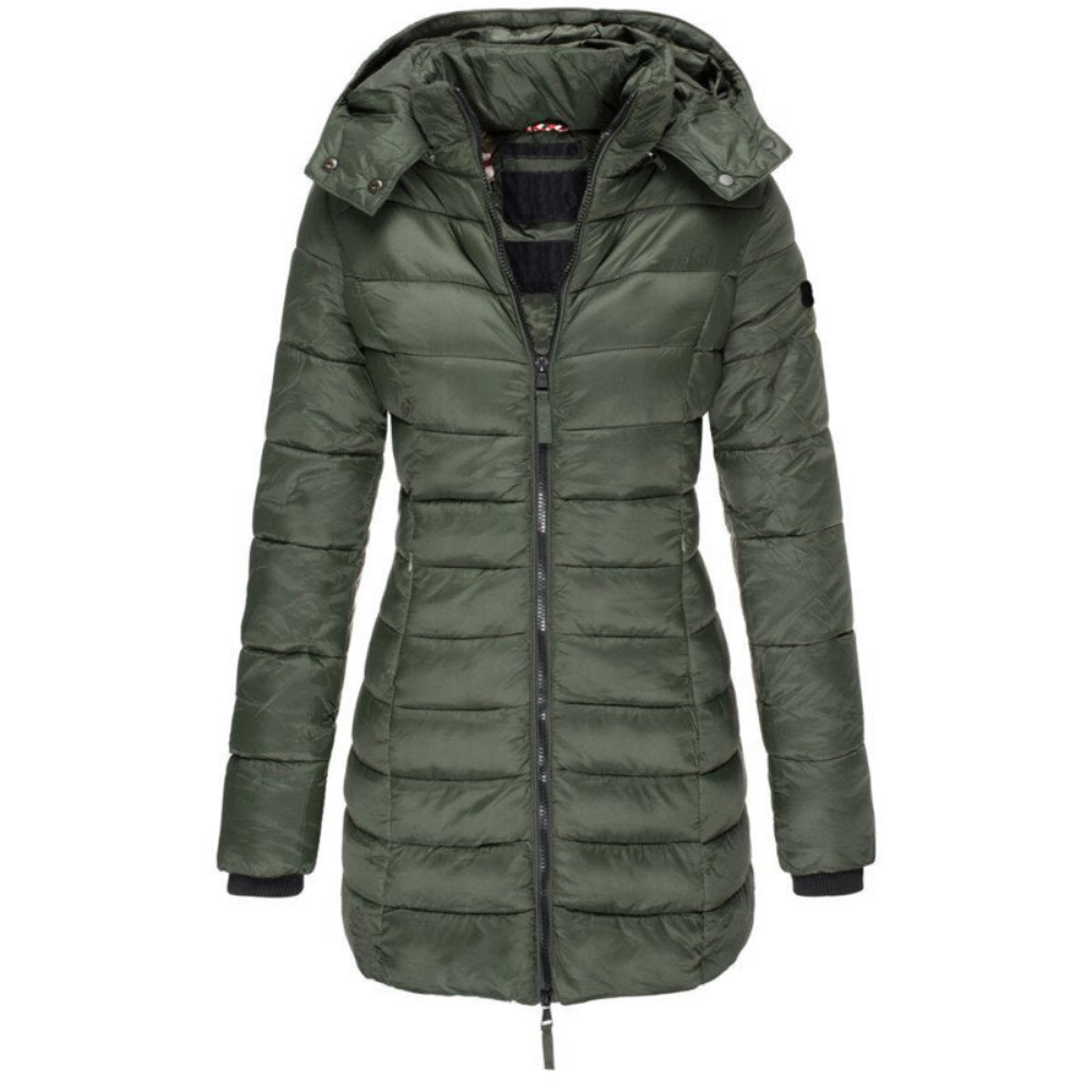 Elisa – Bequeme Daunenjacke mit Kapuze und Reißverschluss