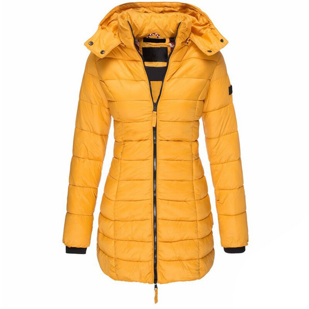 Elisa – Bequeme Daunenjacke mit Kapuze und Reißverschluss