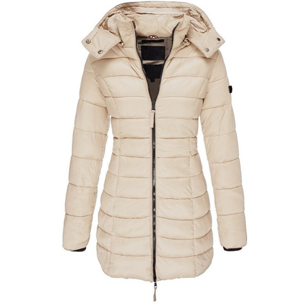 Elisa – Bequeme Daunenjacke mit Kapuze und Reißverschluss