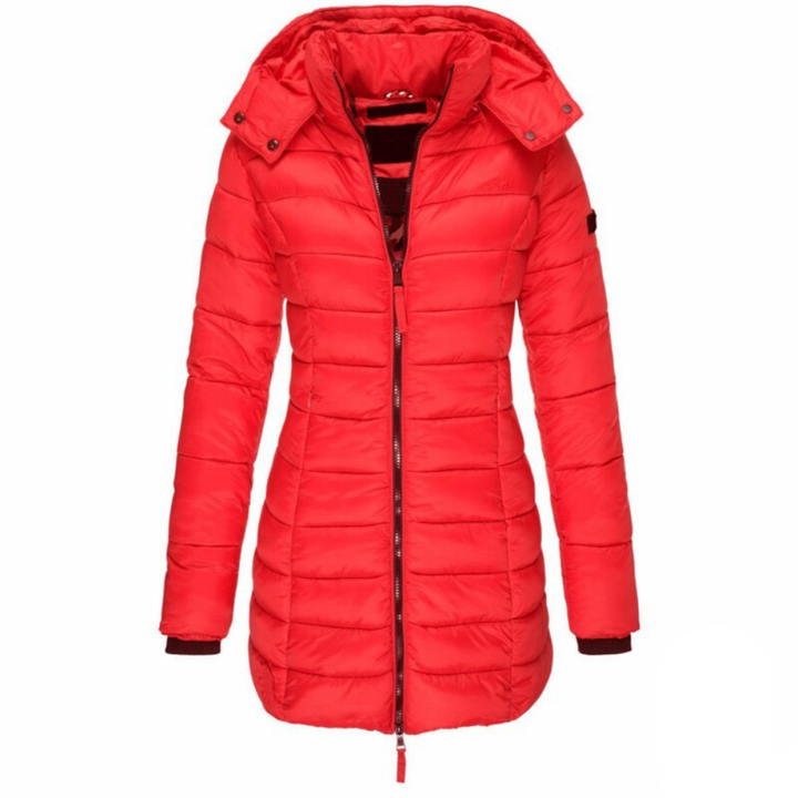 Elisa – Bequeme Daunenjacke mit Kapuze und Reißverschluss