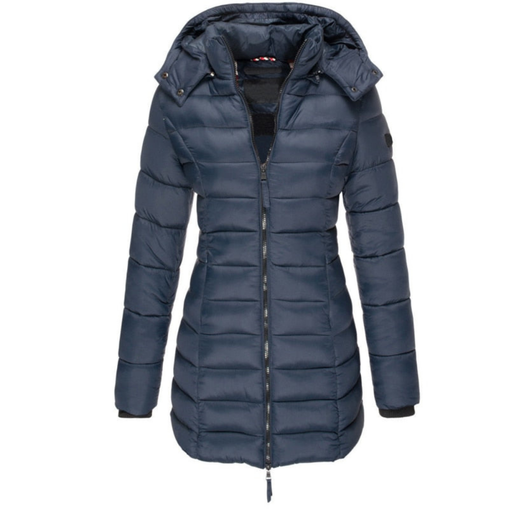 Elisa – Bequeme Daunenjacke mit Kapuze und Reißverschluss
