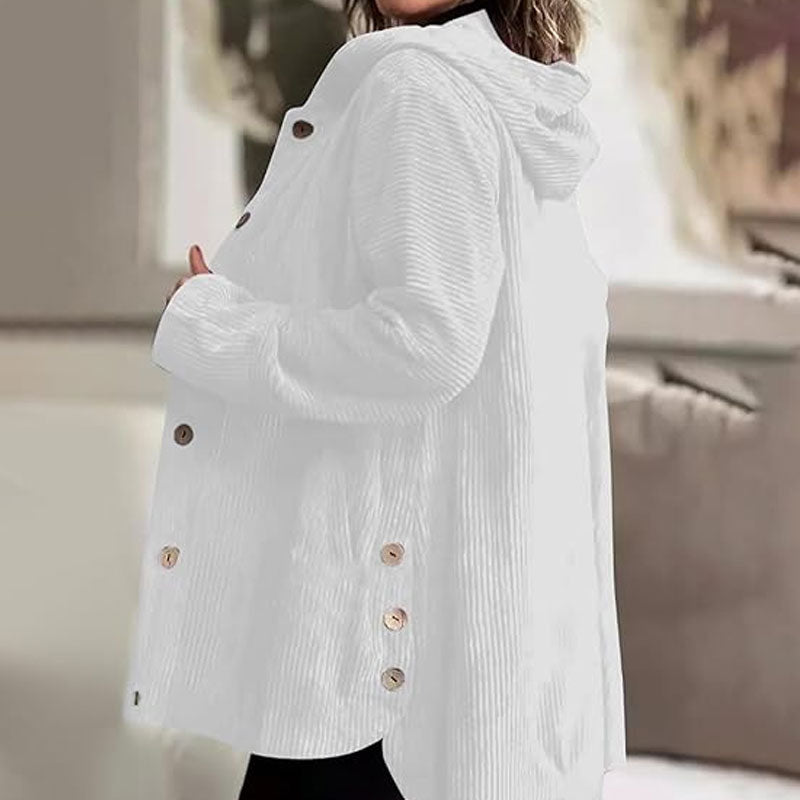 Jaze - Lässige Cord-Hoodie-Jacke für den Herbst