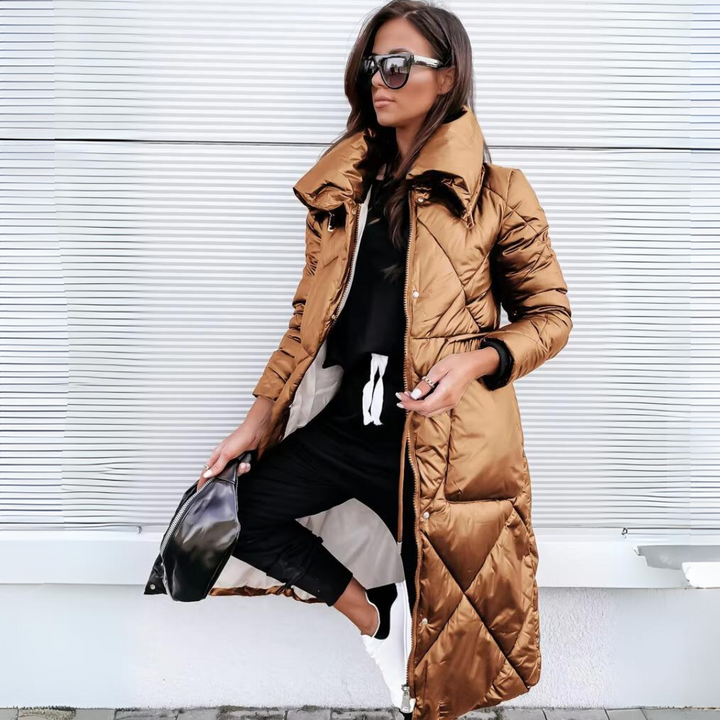 Nicola – Lange gesteppte Baumwolljacke