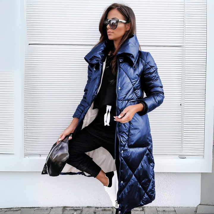 Nicola – Lange gesteppte Baumwolljacke