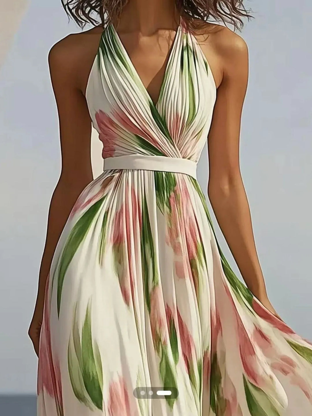 Halsey - Maxikleid mit Blumenmuster und Neckholder