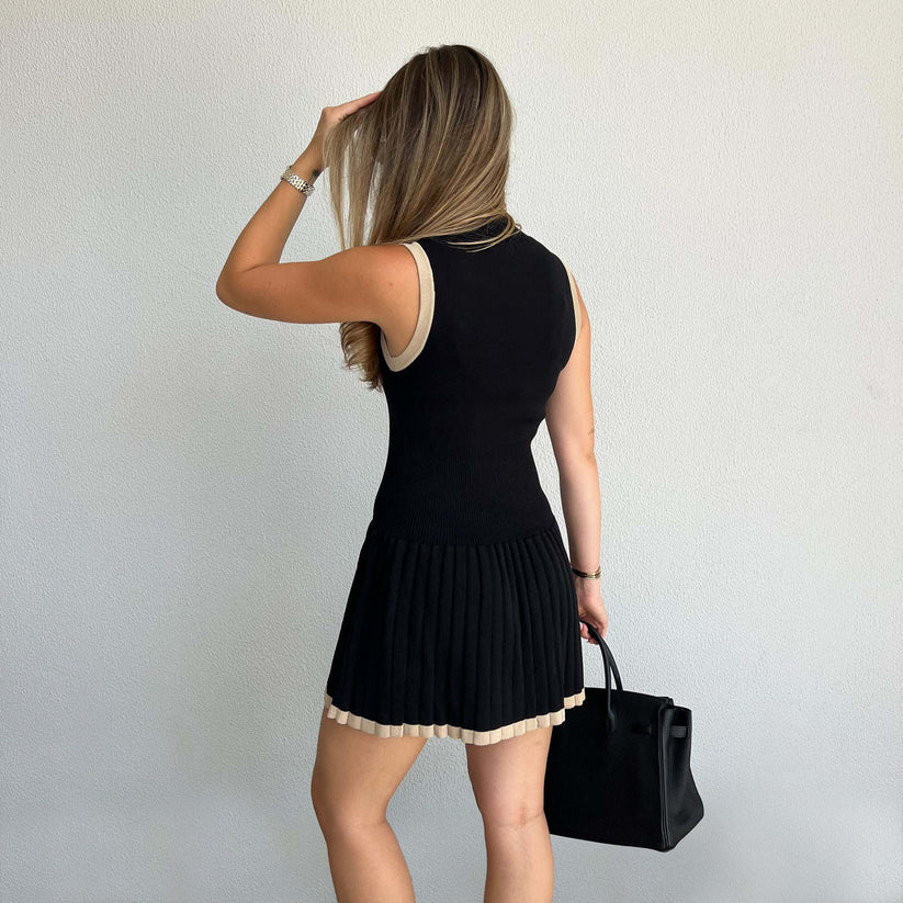 Leah | Geripptes Minikleid