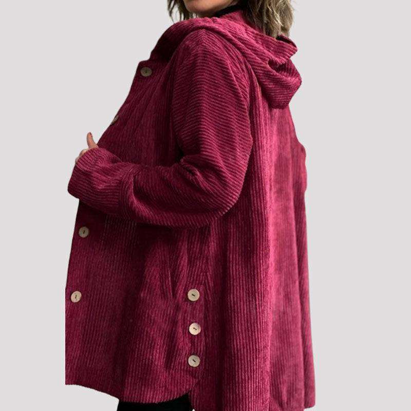 Jaze - Lässige Cord-Hoodie-Jacke für den Herbst