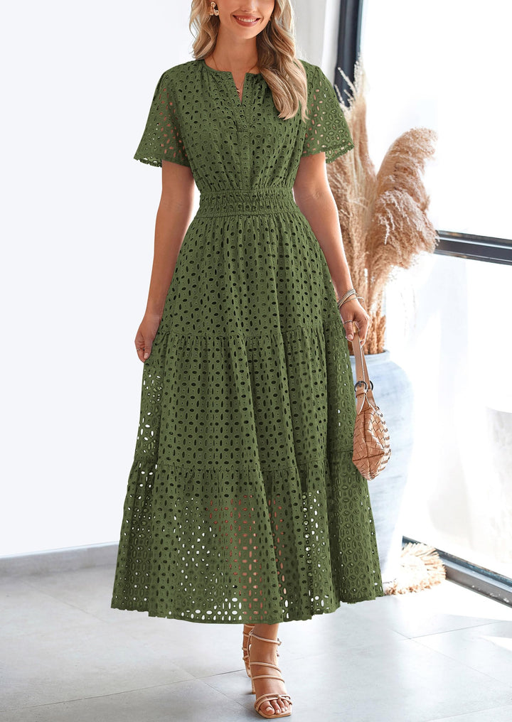 Linette – Elegantes Sommerkleid mit Ösen
