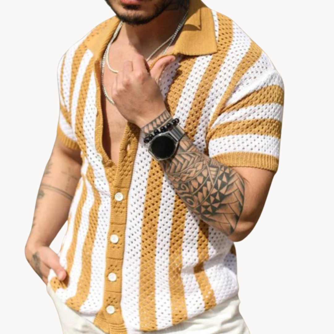 Martinus - Häkelstil Knöpf Poloshirt