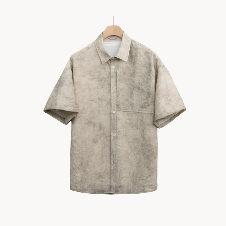 Maximilian - Weiches Leinen Camp-Kragen Shirt