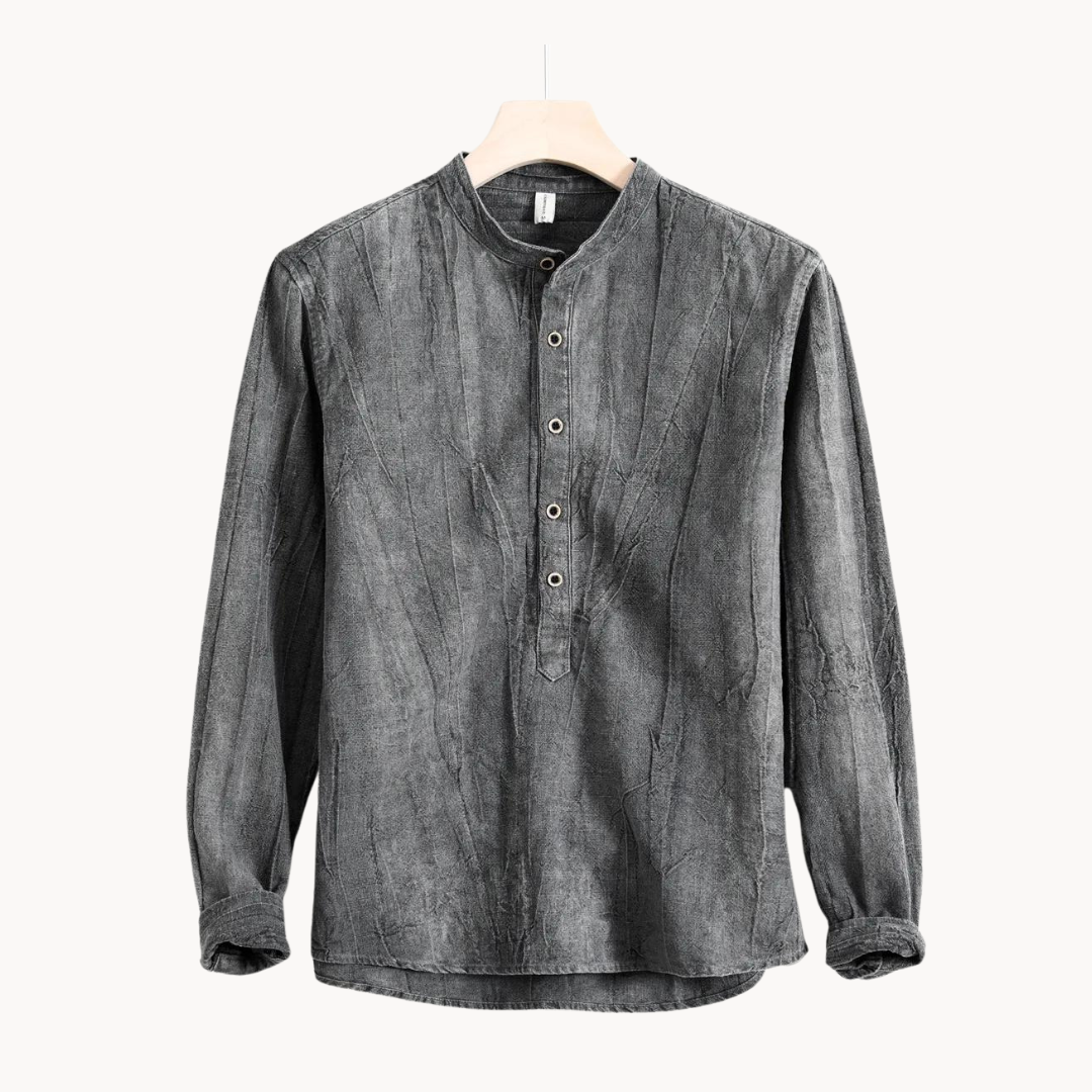 Mateo -  Maßgeschneidertes Leinen-Baumwolle Shirt