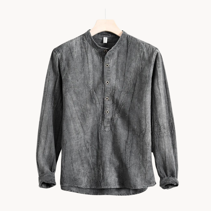 Mateo -  Maßgeschneidertes Leinen-Baumwolle Shirt