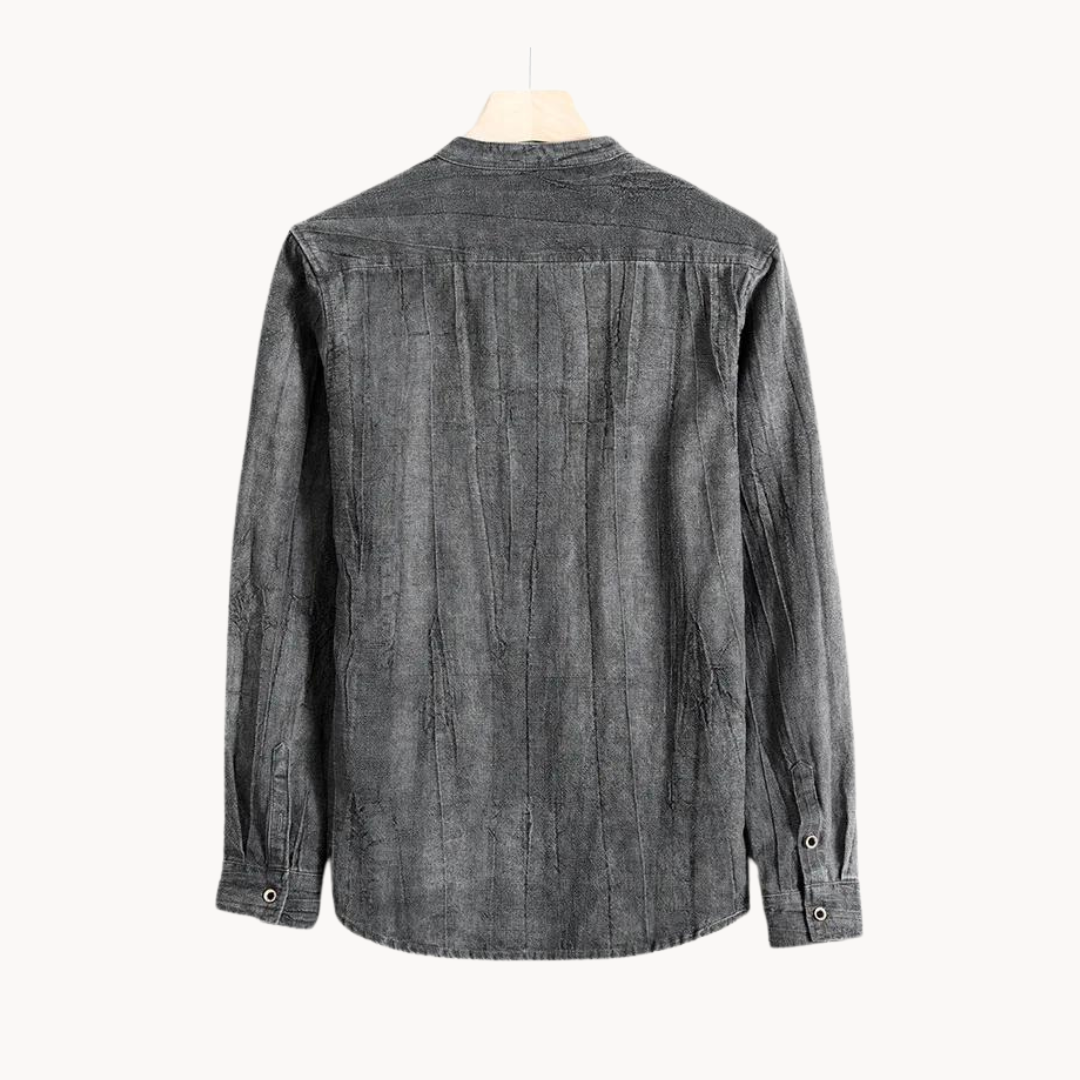 Mateo -  Maßgeschneidertes Leinen-Baumwolle Shirt