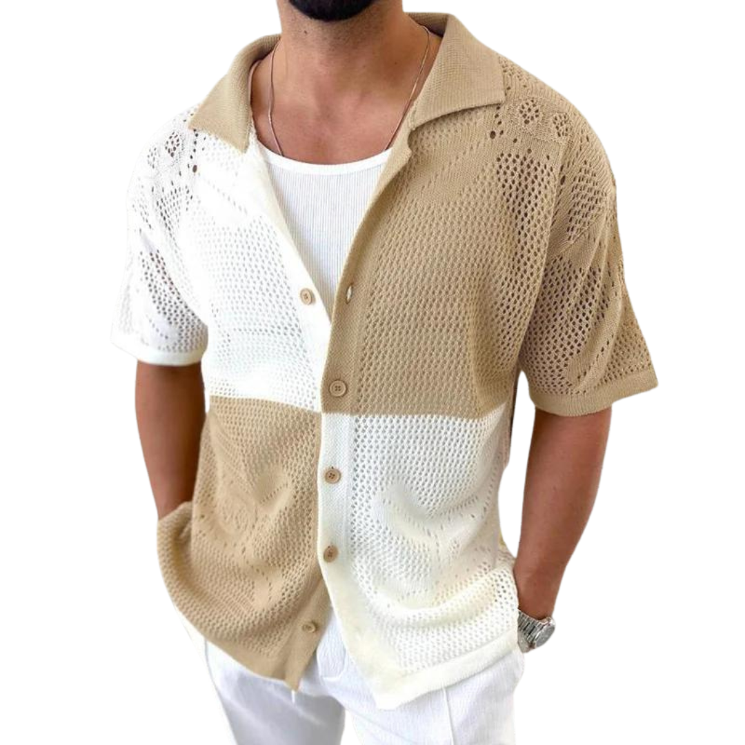 Melchior - Cabana Style Gestricktes Mesh Shirt
