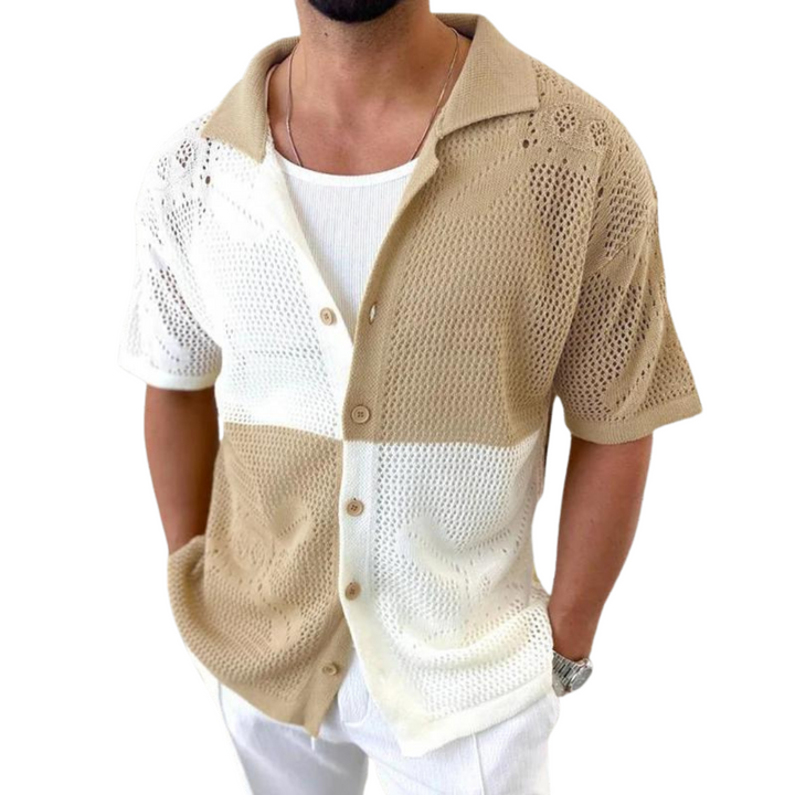 Melchior - Cabana Style Gestricktes Mesh Shirt