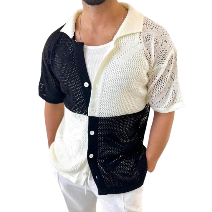 Melchior - Cabana Style Gestricktes Mesh Shirt