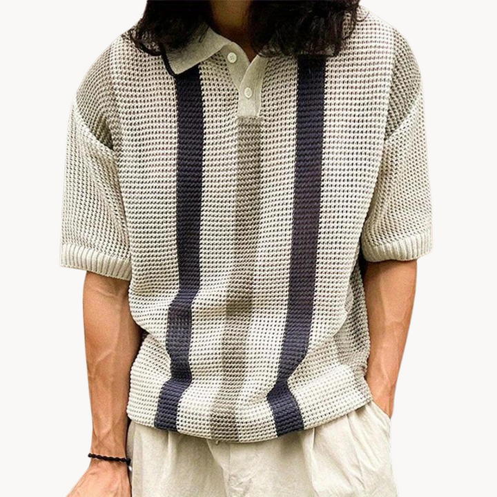Ezra - Vintage Gestreiftes Polo