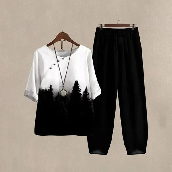Liv - Elegantes und bequemes Shirt- und Hosen-Set