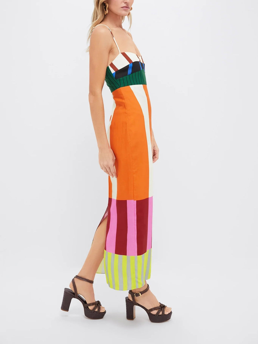 Elsa - Mehrfarbiges Langarmkleid