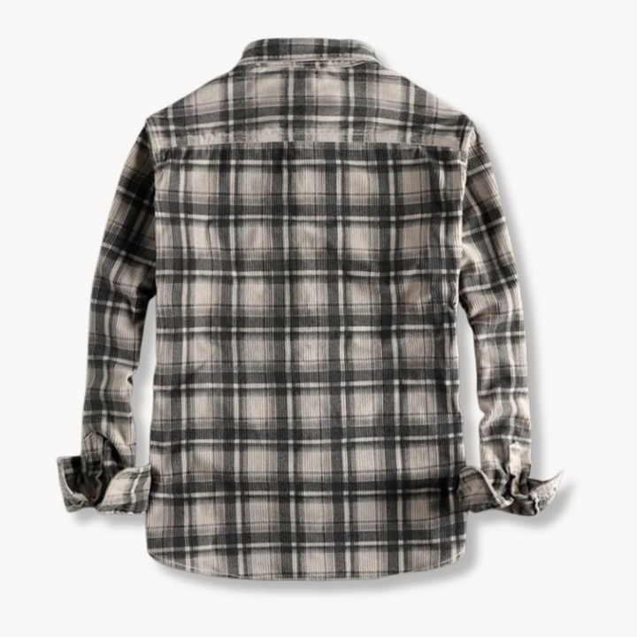 Enzo - Retro Karierter Cordflanell