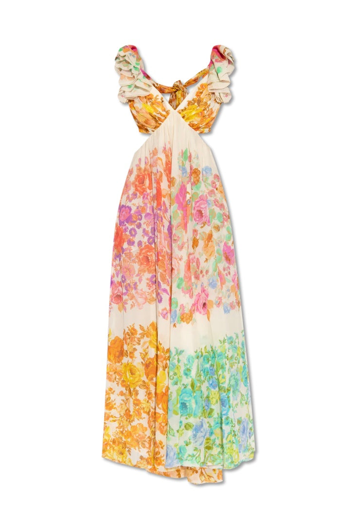 Linne - Sommerkleid mit Blumenmuster