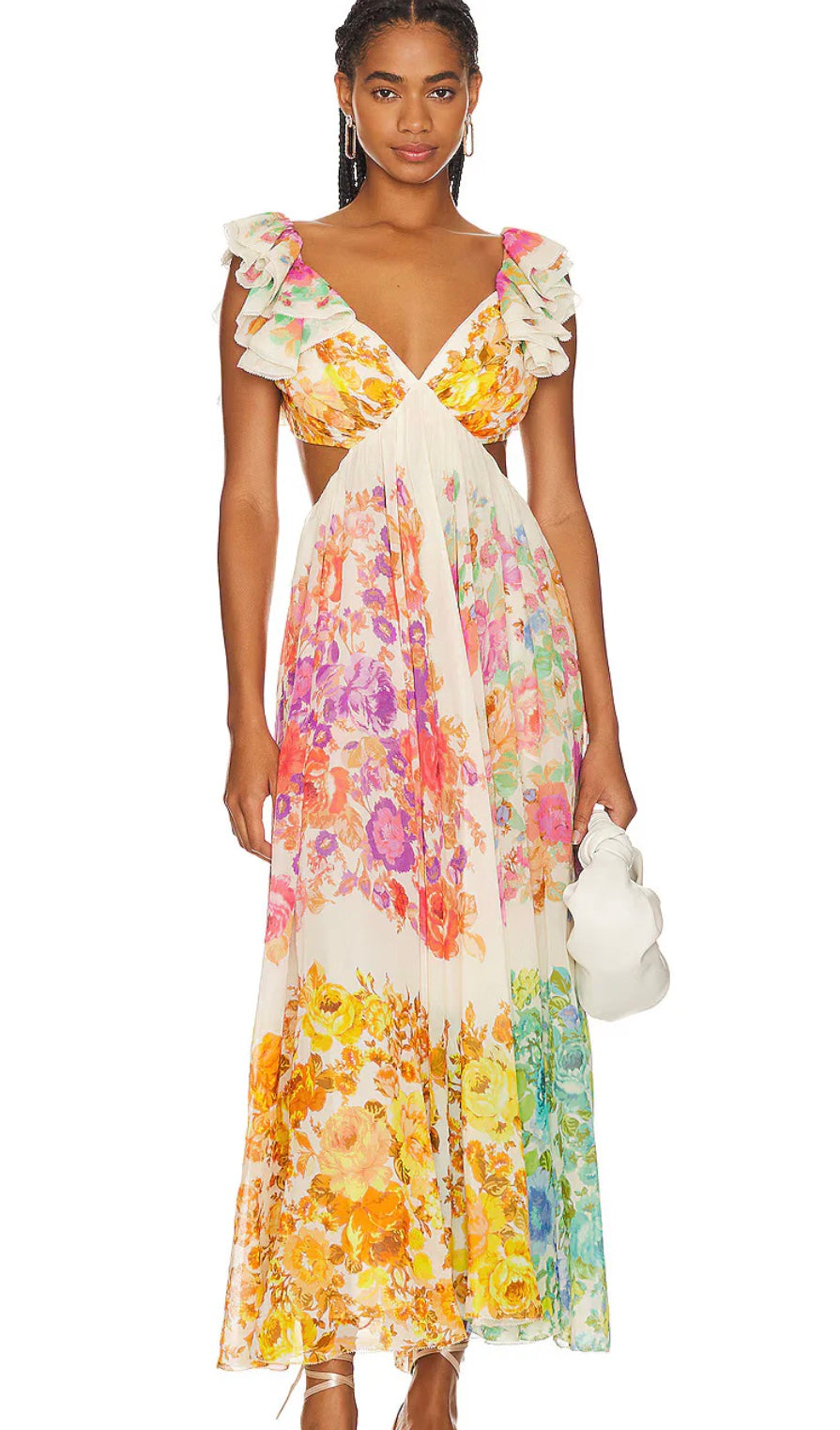 Linne - Sommerkleid mit Blumenmuster