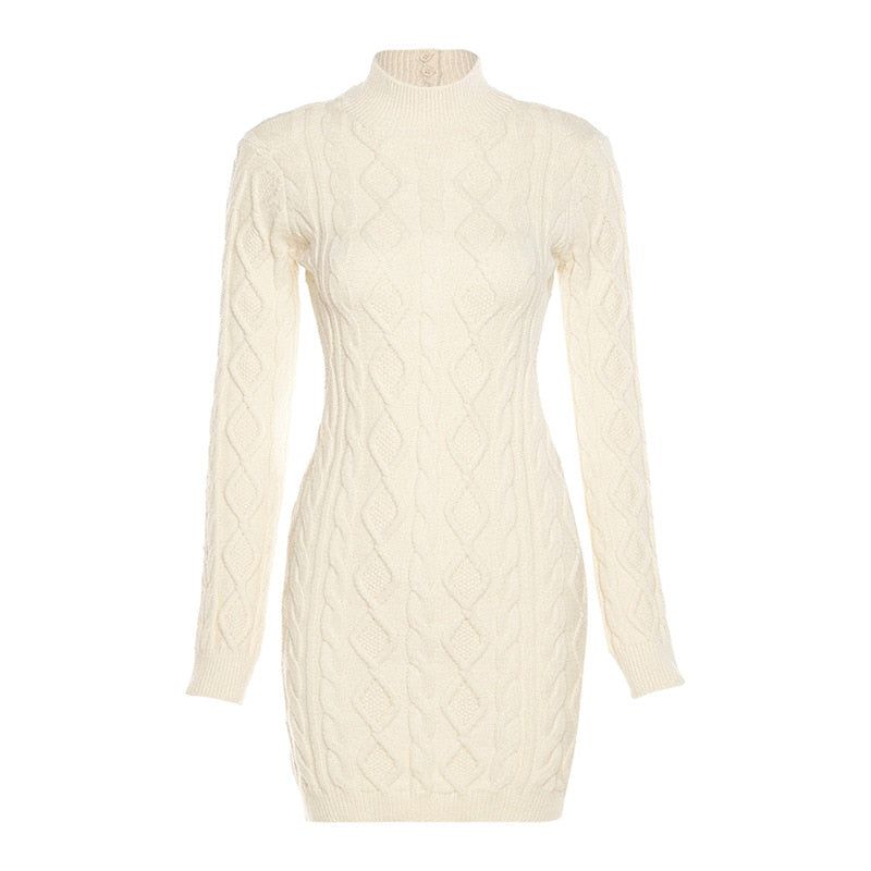 Faelan™ | Gestricktes Minikleid mit Cut-Out auf der Rückseite