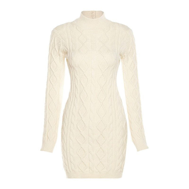 Faelan™ | Gestricktes Minikleid mit Cut-Out auf der Rückseite