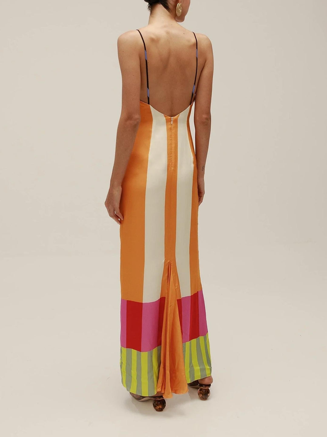 Elsa - Mehrfarbiges Langarmkleid