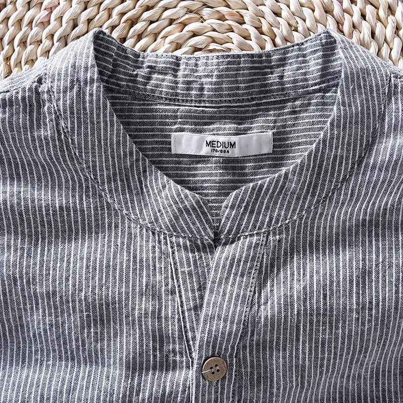 Joaquin - Luxury Gestreiftes Leinenhemd