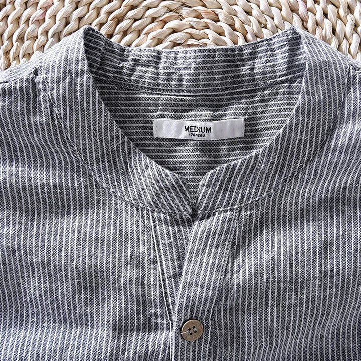 Joaquin - Luxury Gestreiftes Leinenhemd