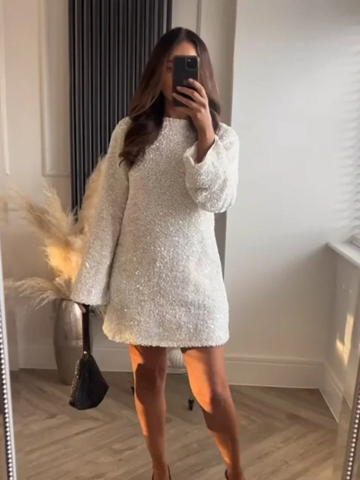 Izzy™ | Pailletten-Schleifenkleid