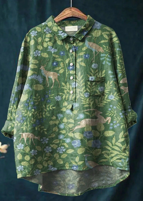 Margot - Klassische Blumenbluse