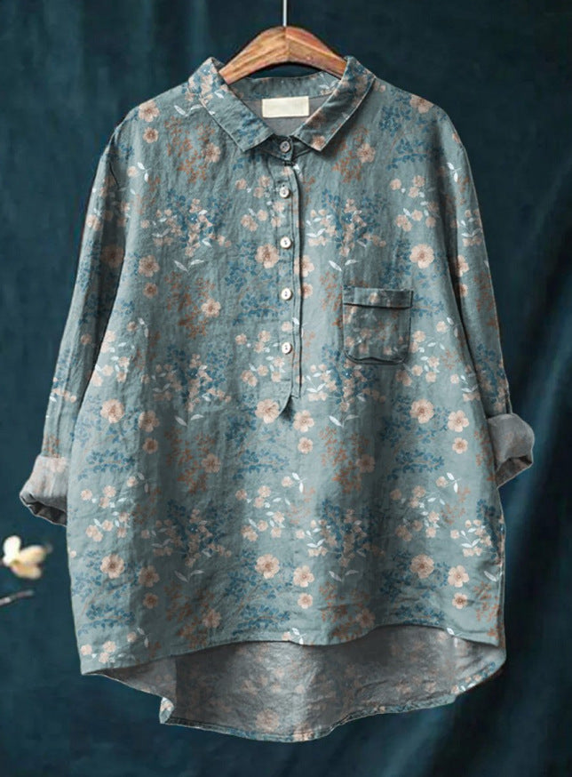 Margot - Klassische Blumenbluse